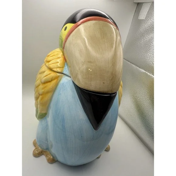 Vintage Toucan Exotic Colorful  Bird Cookie Jar - Picture 3 of 16